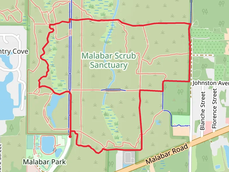 Al Tuttle, Red and Malabar Woods Boulevard Loop Trail