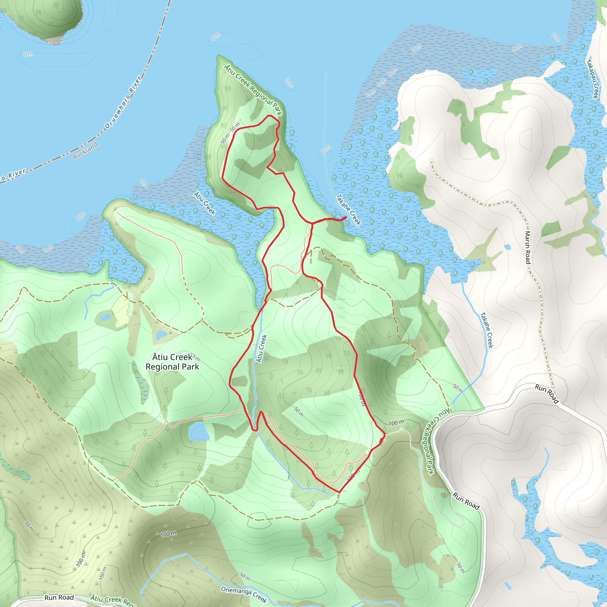 Atiu Creek Regional Park Walk mobile static map