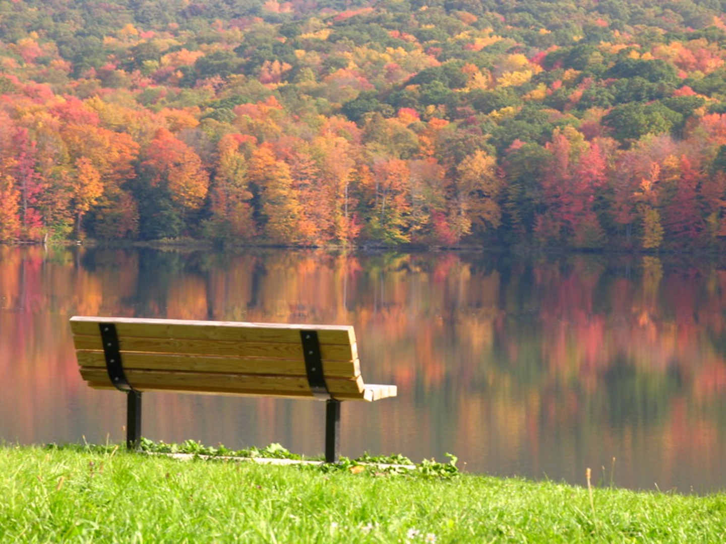 An image depicting the trail Mount Tuscarora from Quaker Lake and its surrounding area.