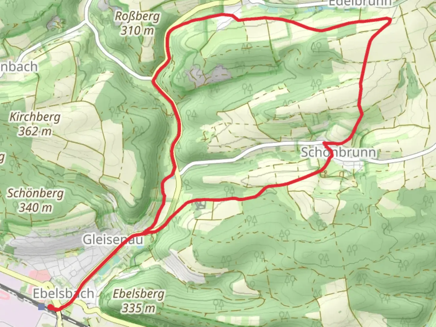 An image depicting the trail Heilig-Laender Runde and its surrounding area.