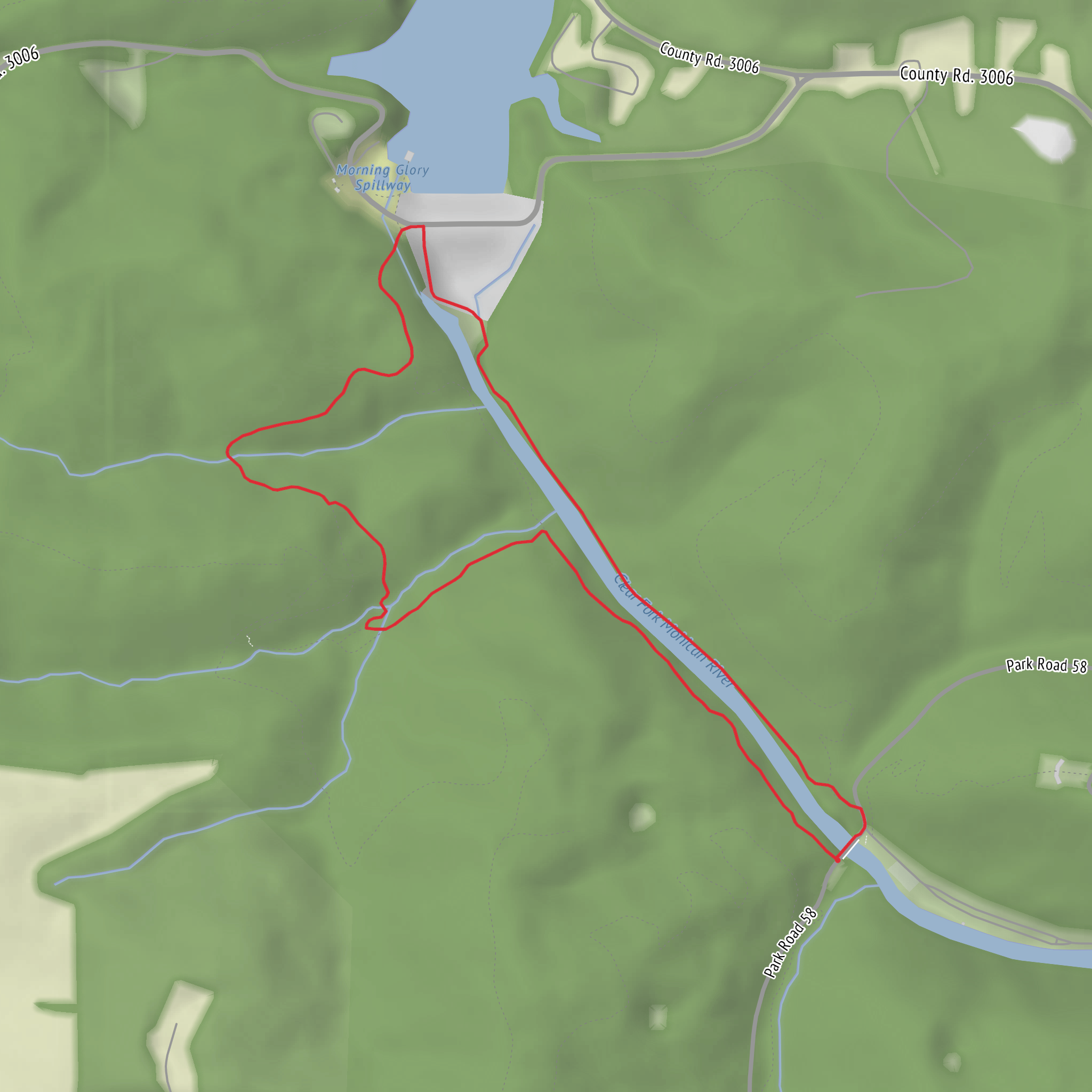 Lyons Falls and Pleasant Hill Loop Trail mobile static map