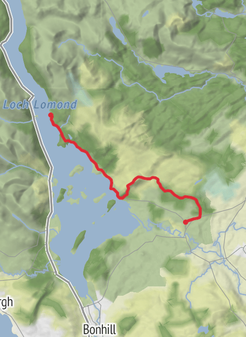 Hike from Drymen mobile static map