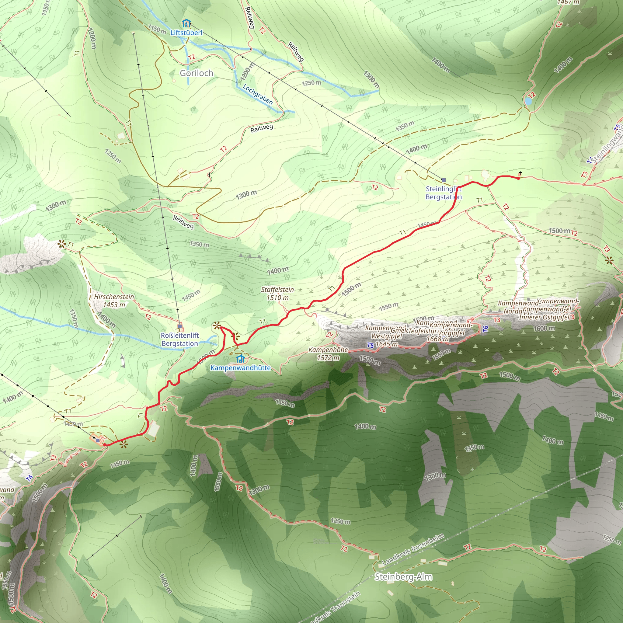 Andachtskreuz and Steinlingalm Walk mobile static map