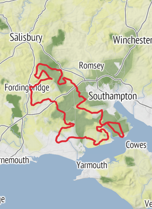 New Forest Road Cycling mobile static map