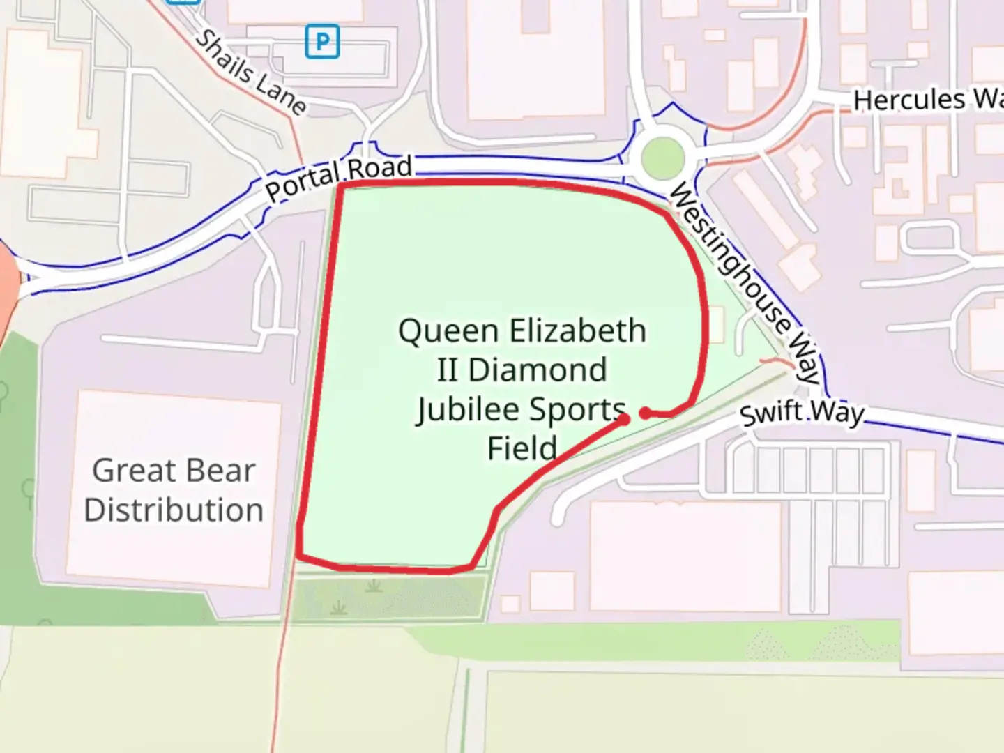 An image depicting the trail Works Loop and its surrounding area.