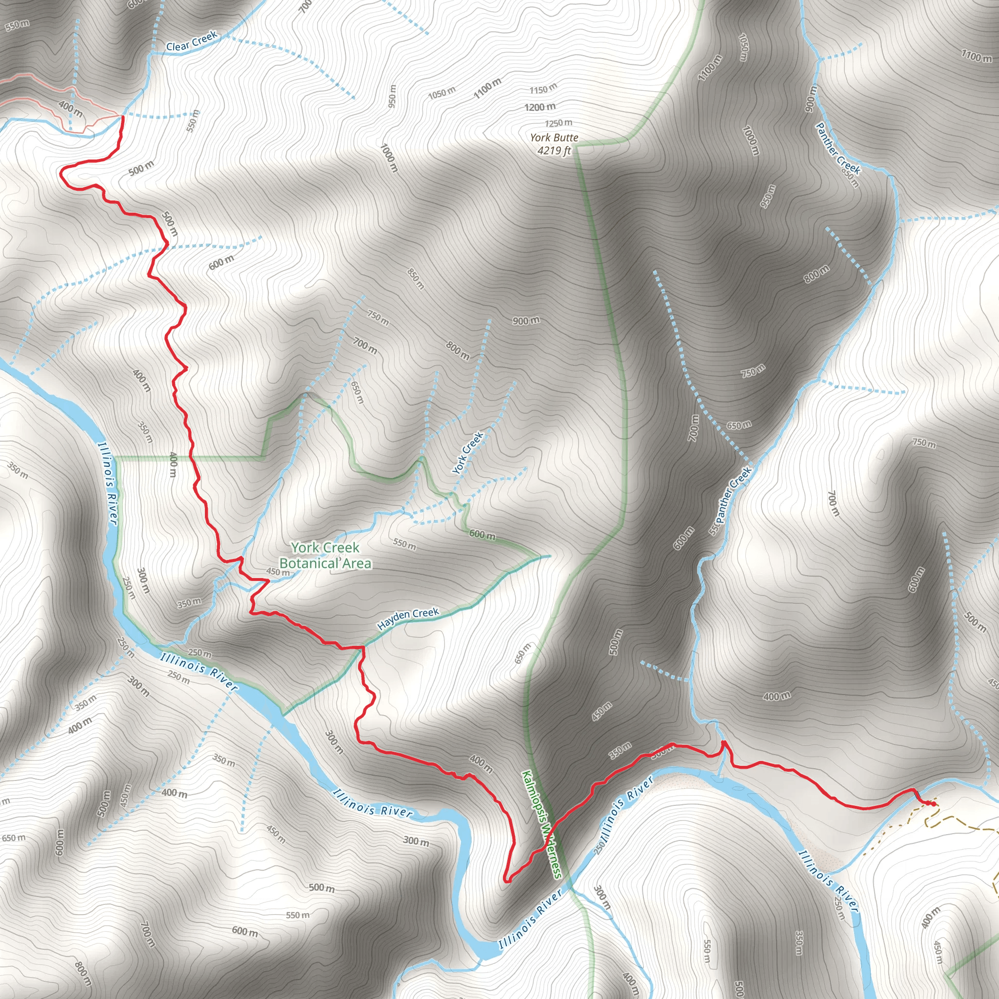 Illinois River Trail Out and Back mobile static map