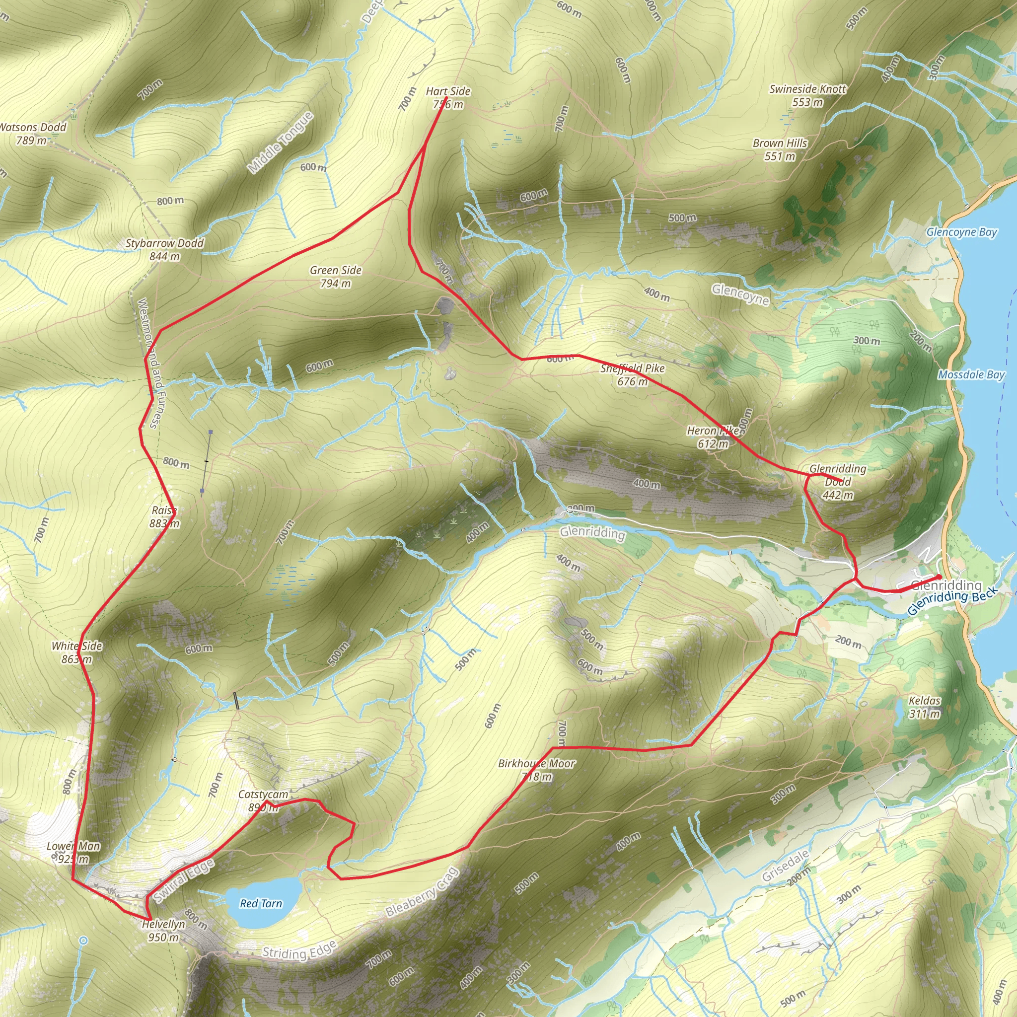 A Glenridding Circuit mobile static map