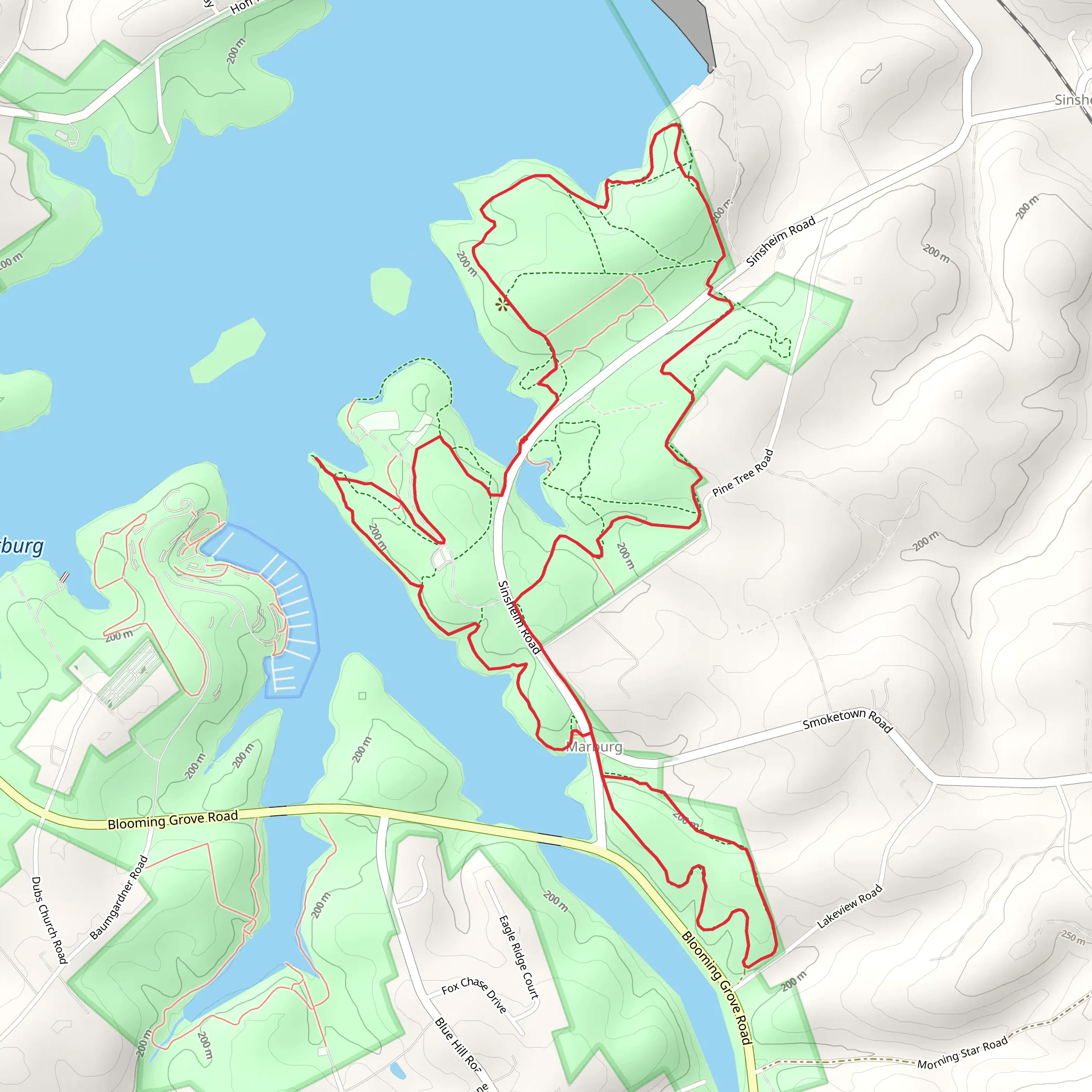 Marburg Loop Trail mobile static map