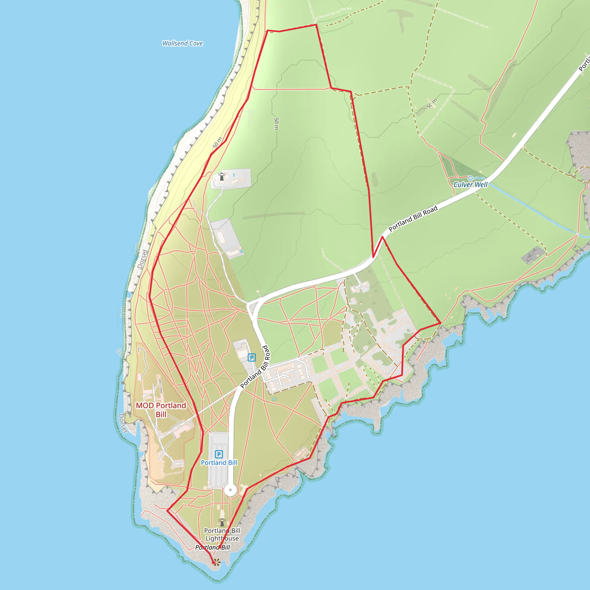 Legacy Trail 9 - Portland Bill Walk mobile static map