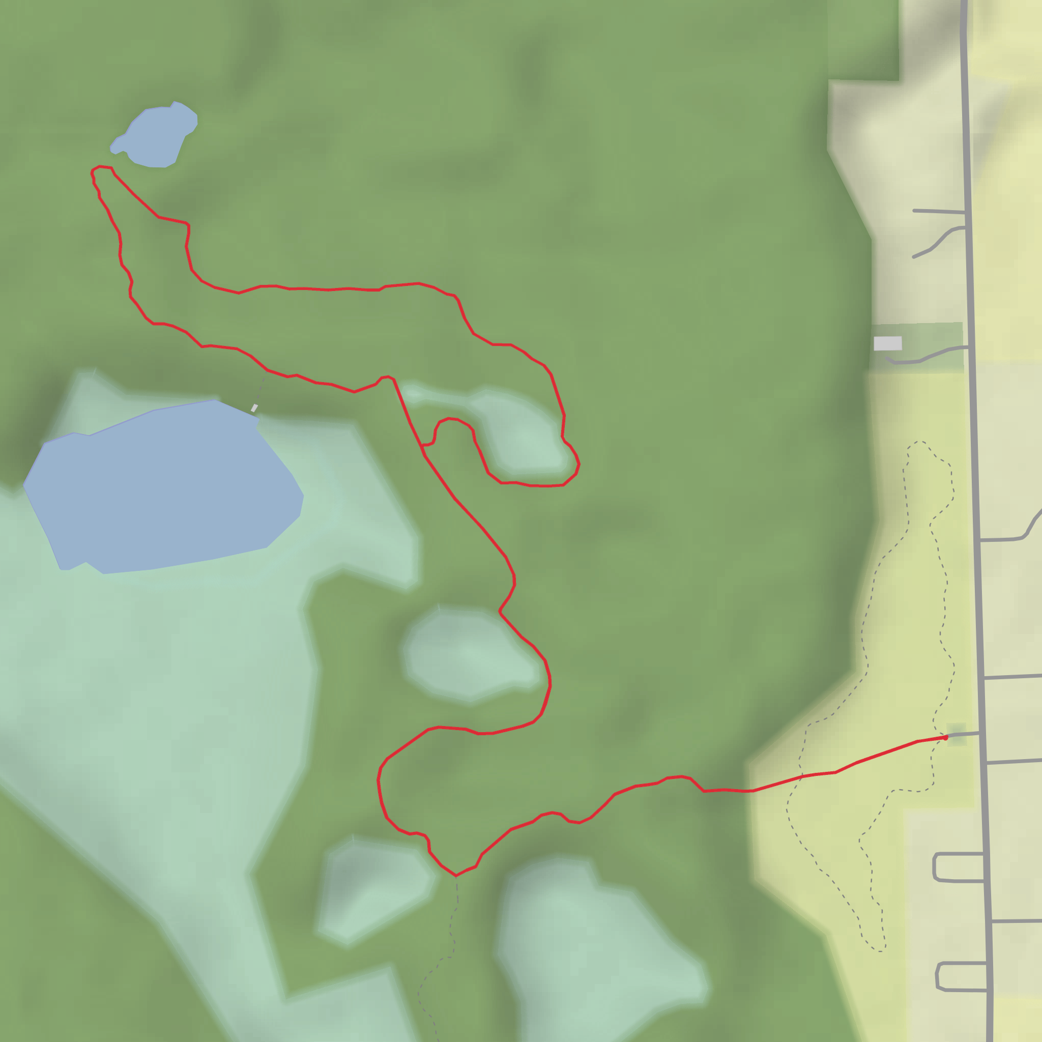 Clubmoss Trail near Beaver Pond mobile static map