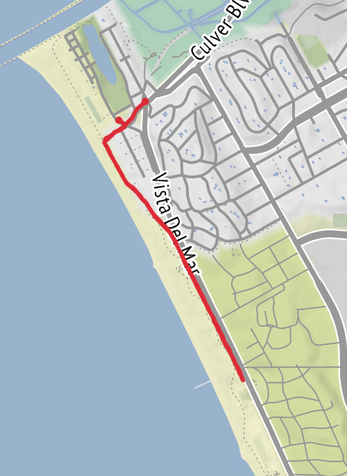 Hike from Playa del Rey mobile static map
