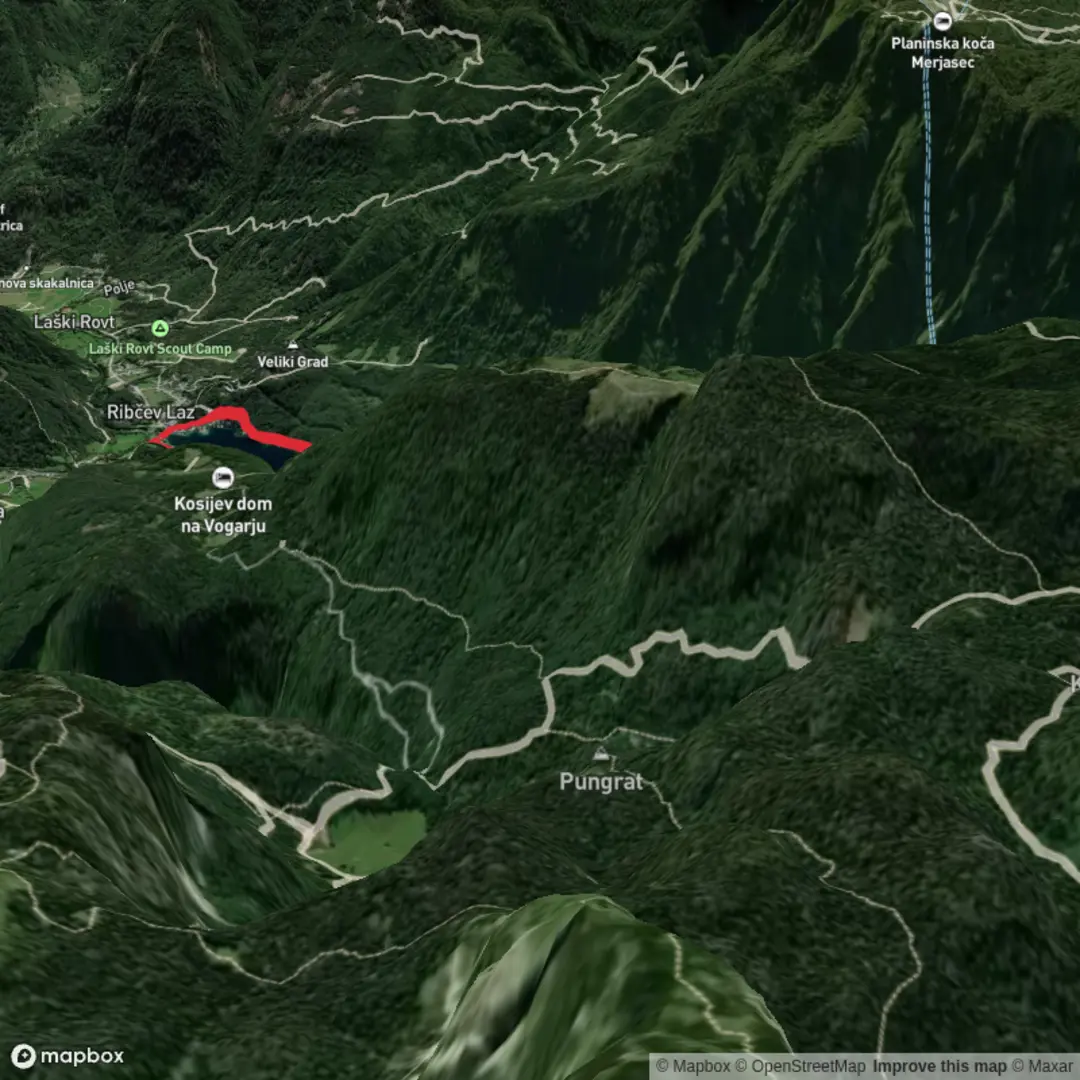 An image depicting the trail Bohinj Lake Trail and its surrounding area.