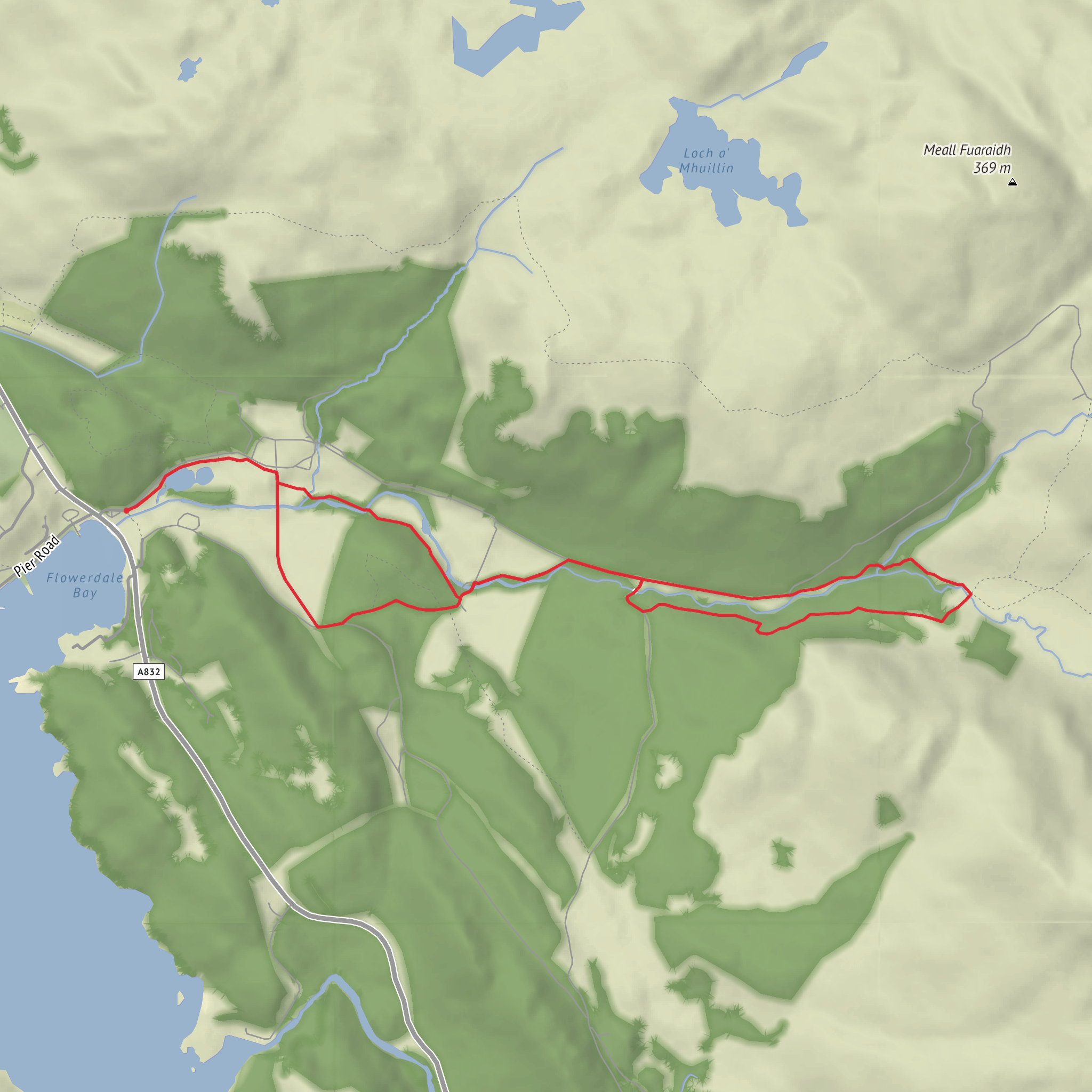 Easan Bàna Waterfall mobile static map