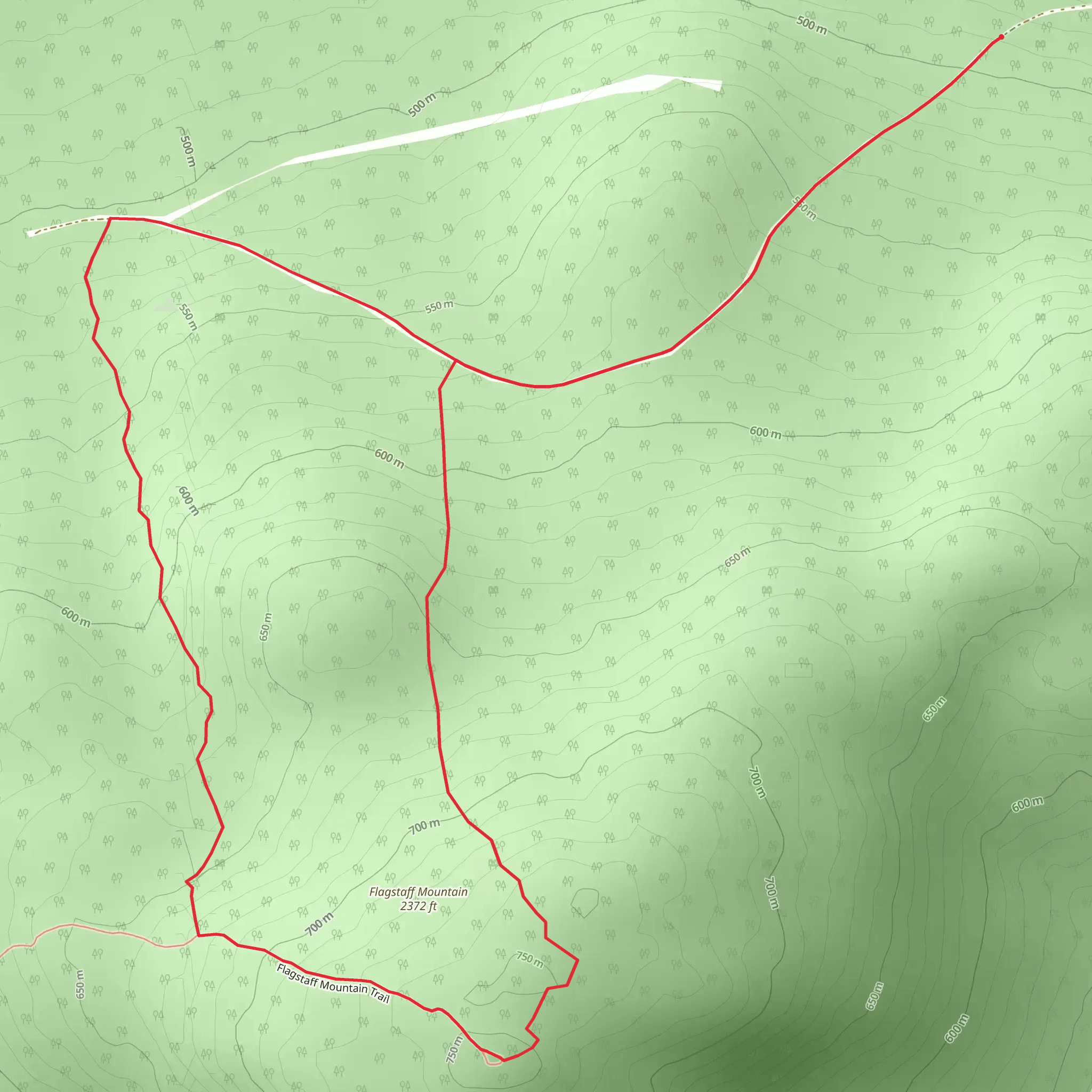 Flagstaff Mountain Loop mobile static map