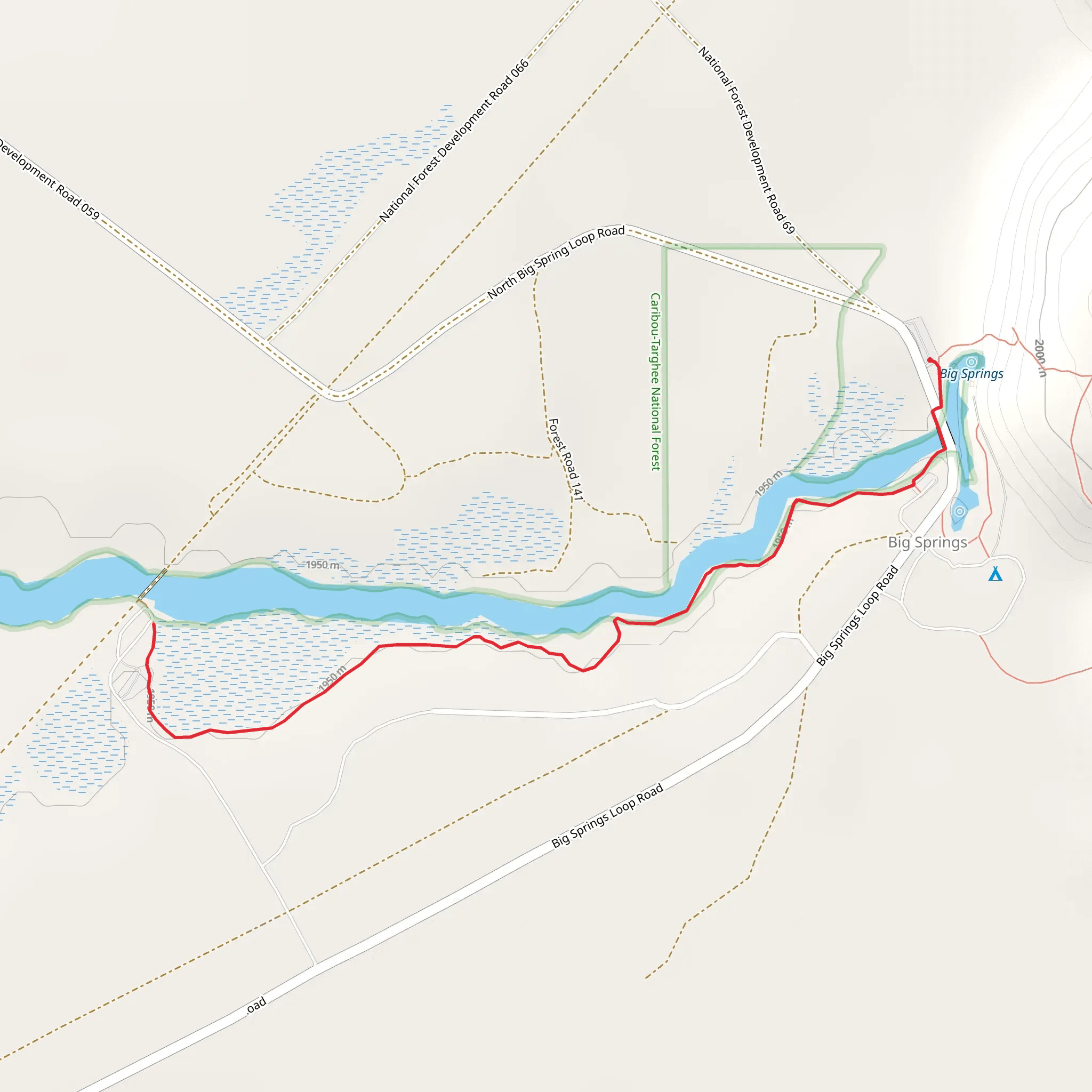 Henry's Fork Shore Walk - Big Springs mobile static map