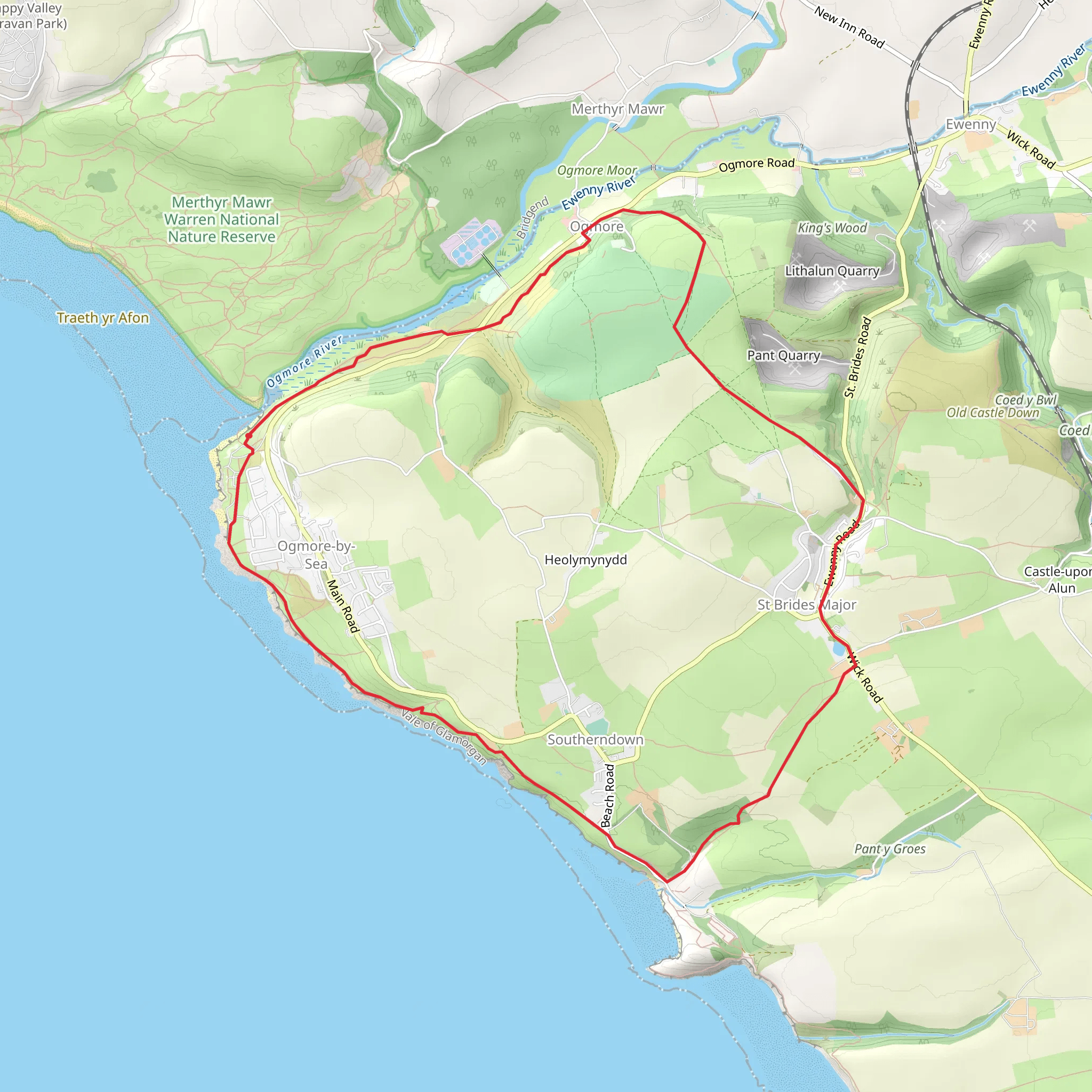 Valeway 3 (Ogmore) mobile static map