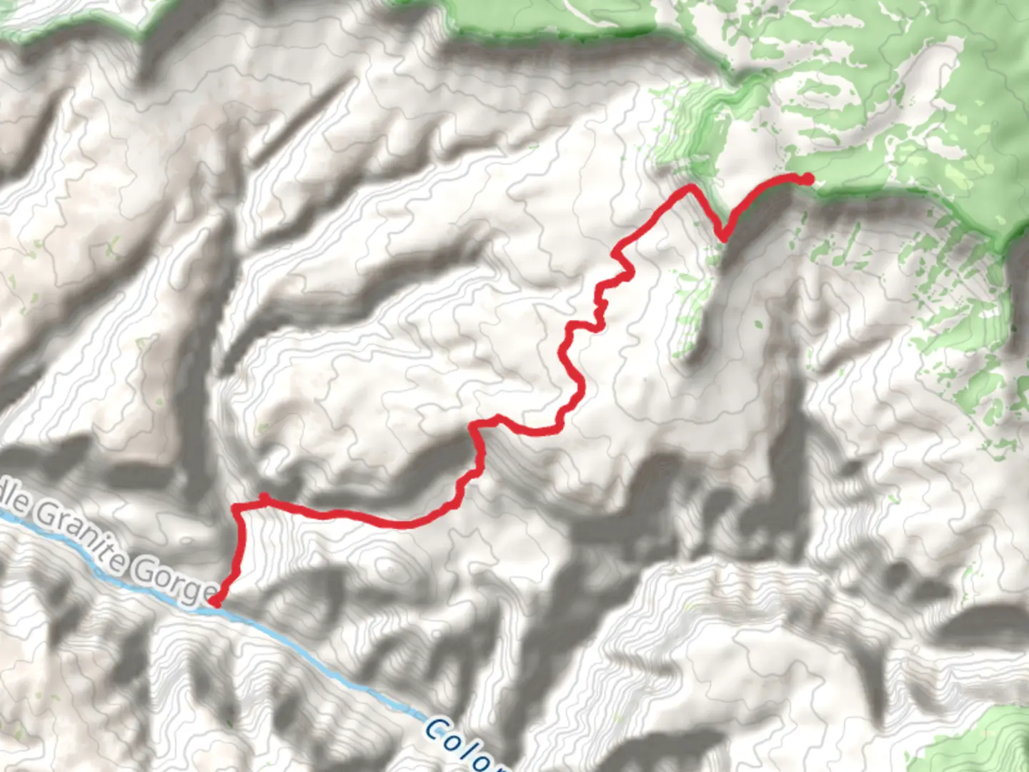 An image depicting the trail Deer Creek Trail and its surrounding area.