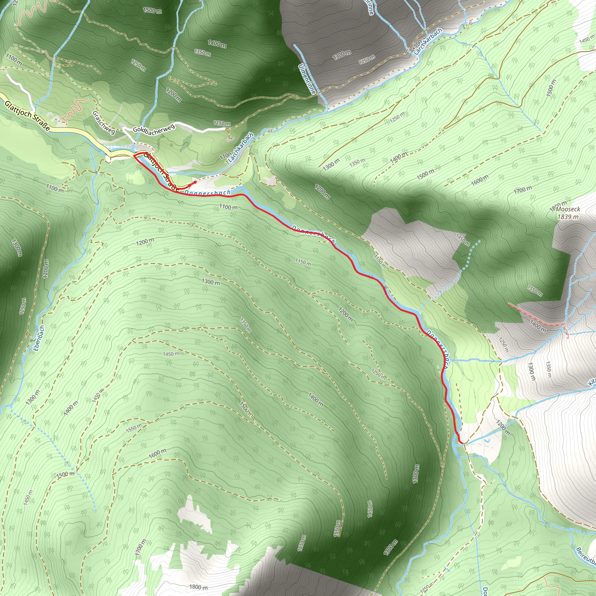 Riedleralm mobile static map