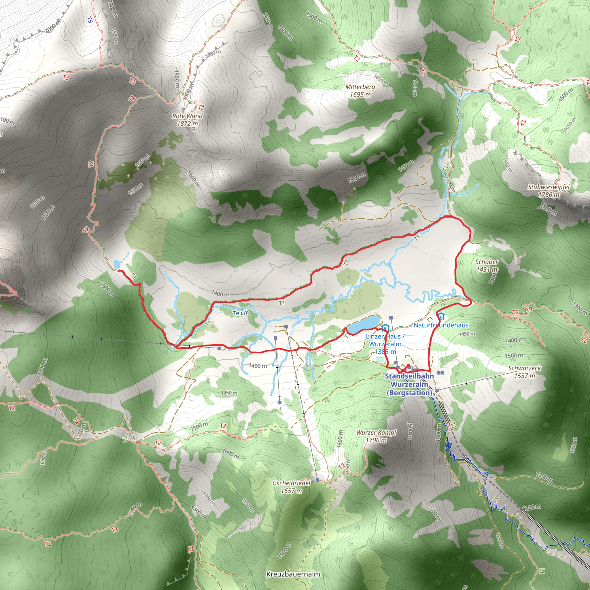 Wurzeralm Nature Experience World mobile static map