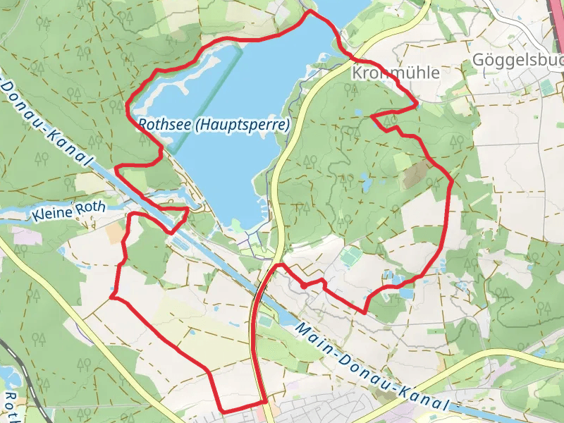 Rothsee via Fischlehrpfad and Rund um Heuberg