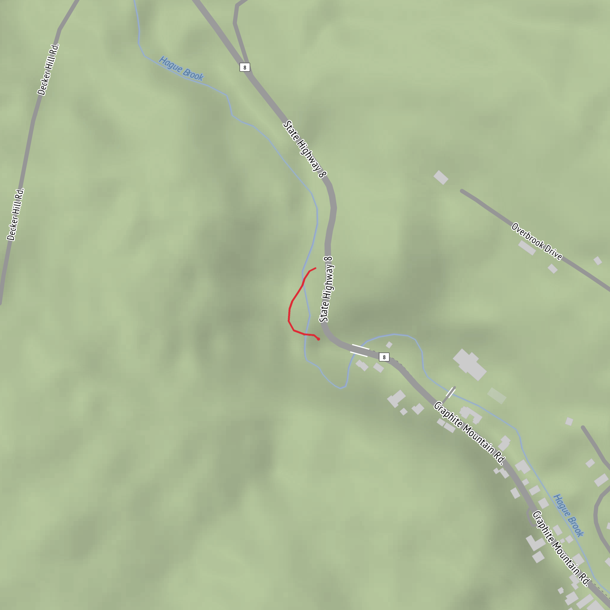 Hague Brook Falls mobile static map