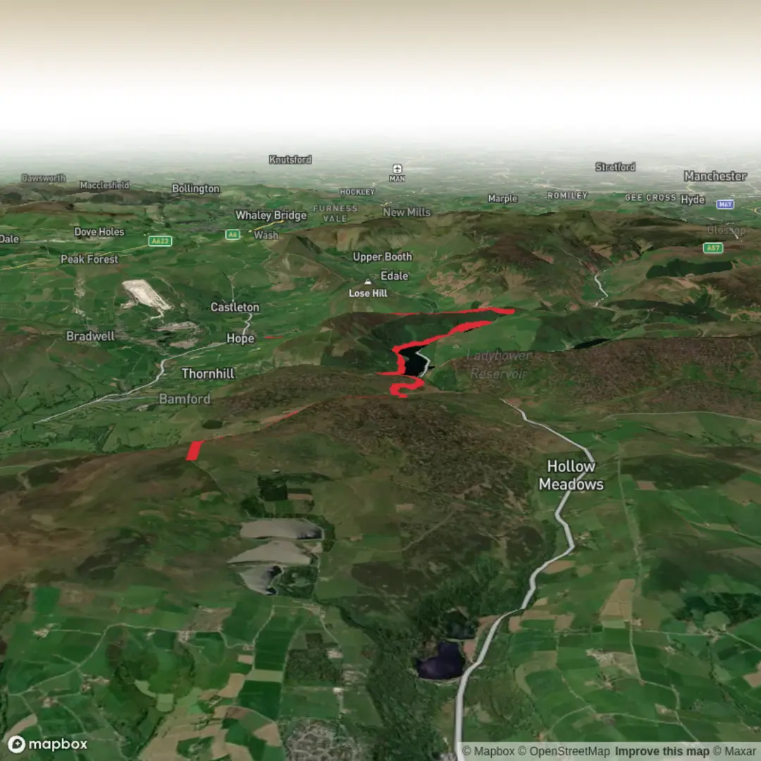 An image depicting the trail Stanedge Pole to Hope and its surrounding area.