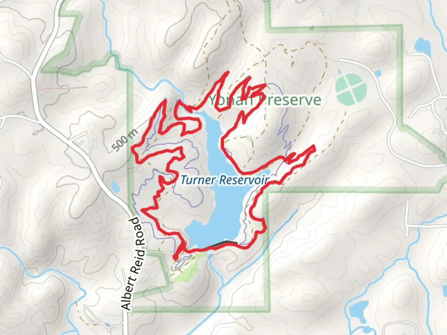 An image depicting the trail Creek Trail and Cherokee Loop Trail and its surrounding area.