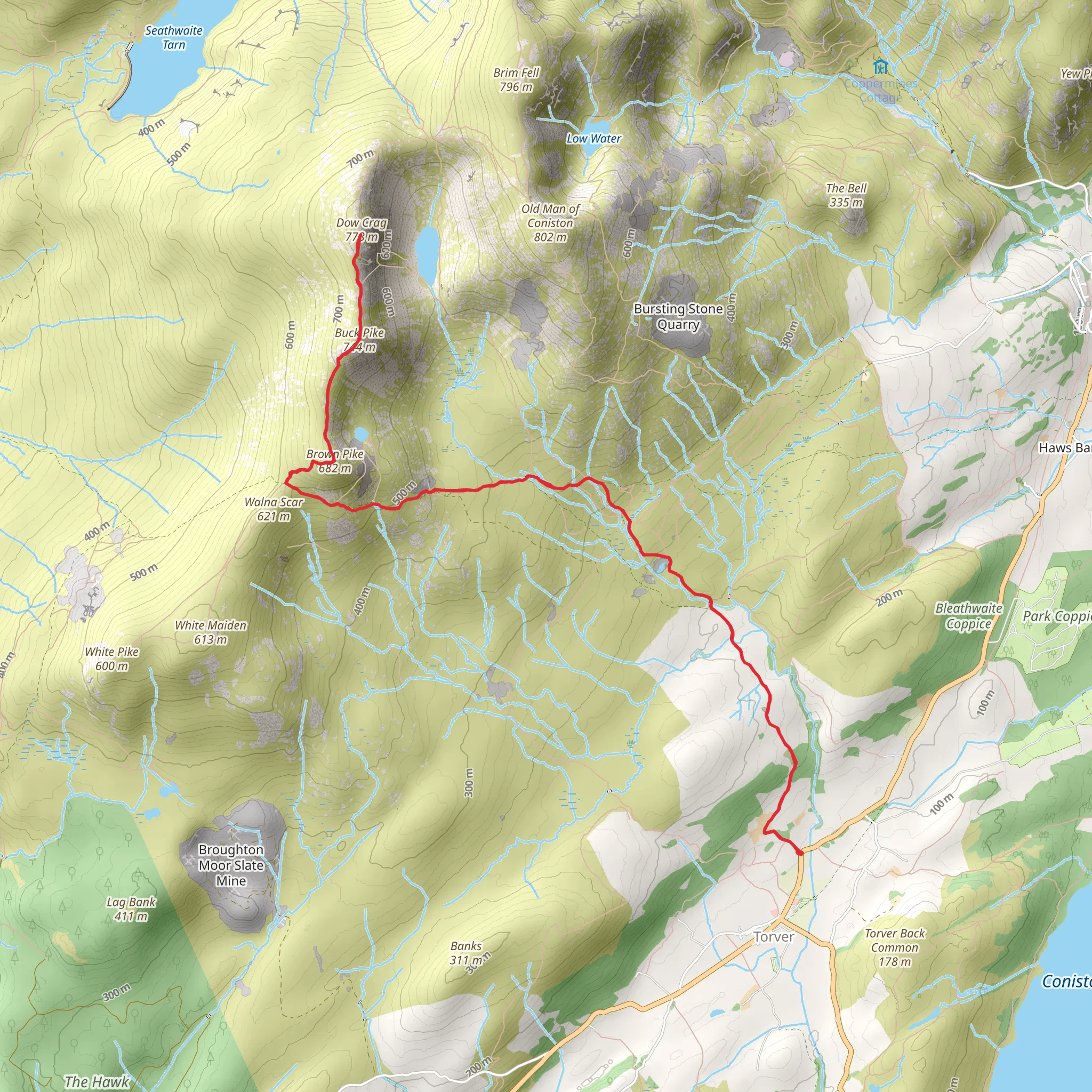 Dow Crag mobile static map