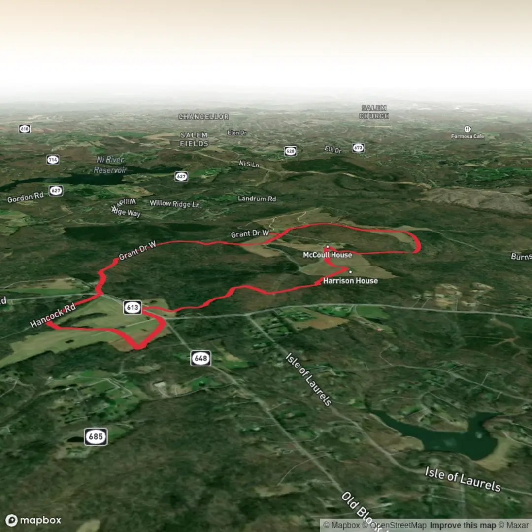 An image depicting the trail Spotsylvania Historical Trail and its surrounding area.