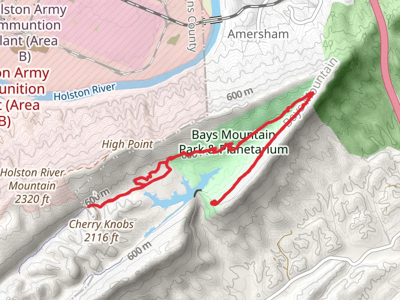 Chestnut Trail and Chinquapin Trail - Bays Mountain Park - Planetarium