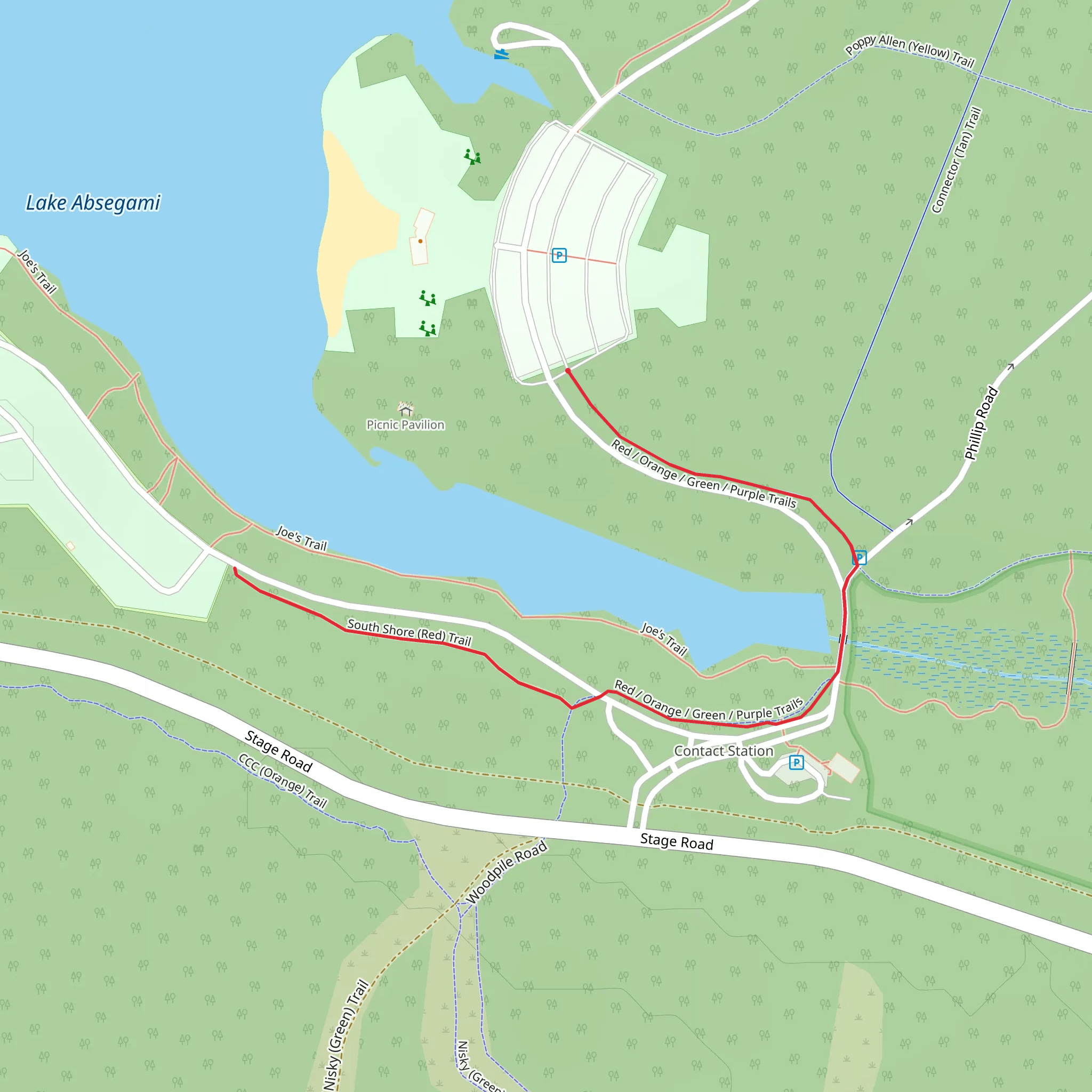 South Shore-Red-Trail mobile static map