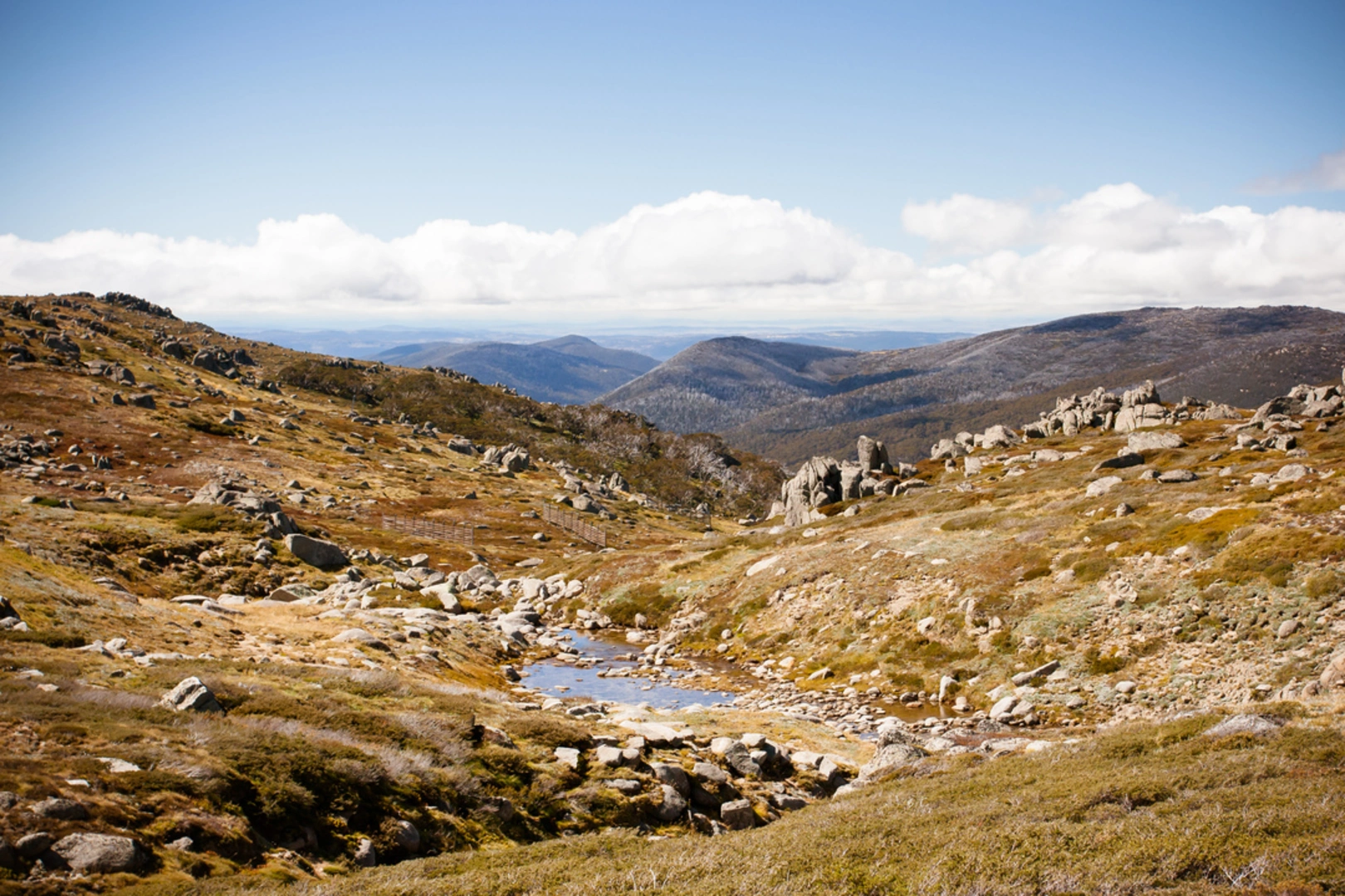 An image depicting the trail Kosciuszko Walk - Thredbo to Mount Kosciuszko and its surrounding area.
