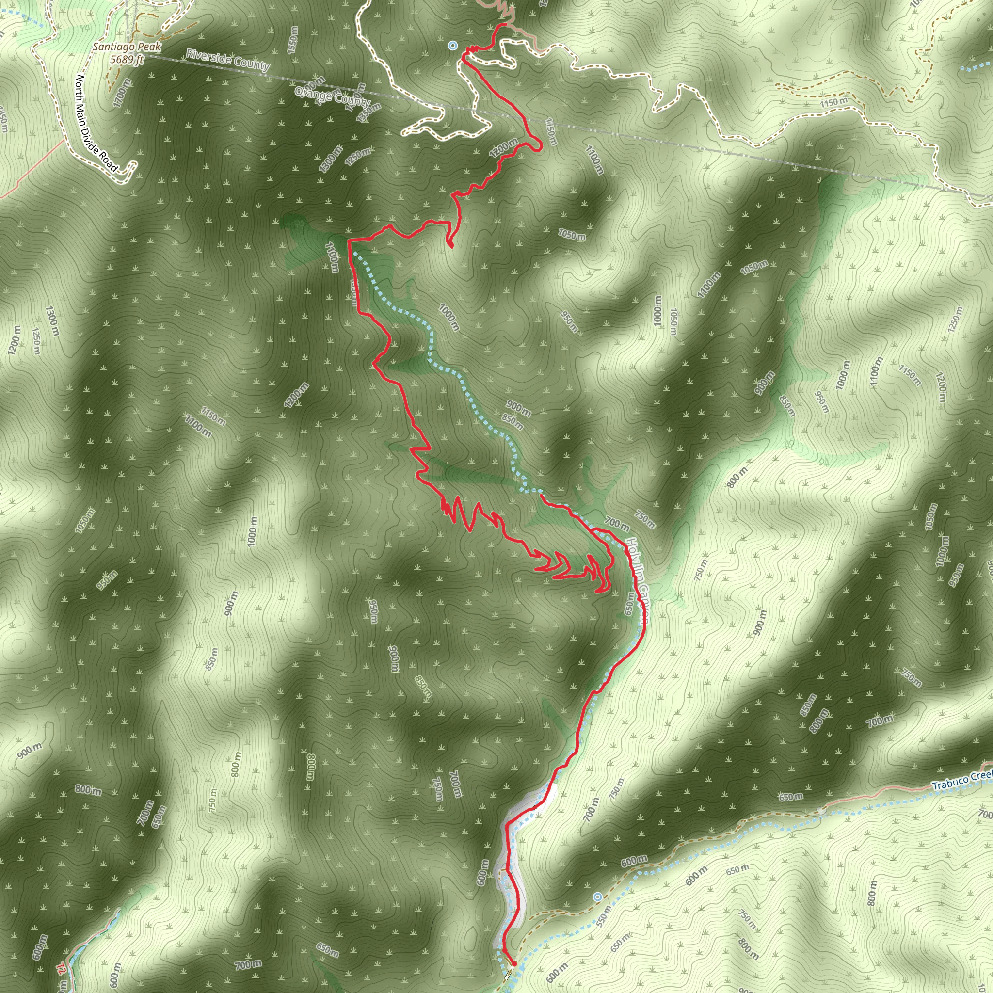 Holy Jim Trail mobile static map