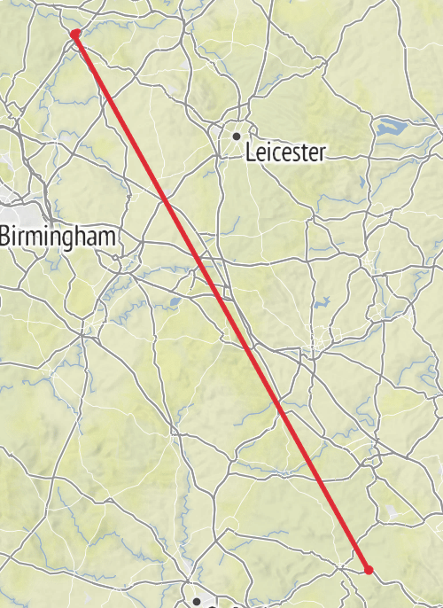East Staffordshire Hiking mobile static map