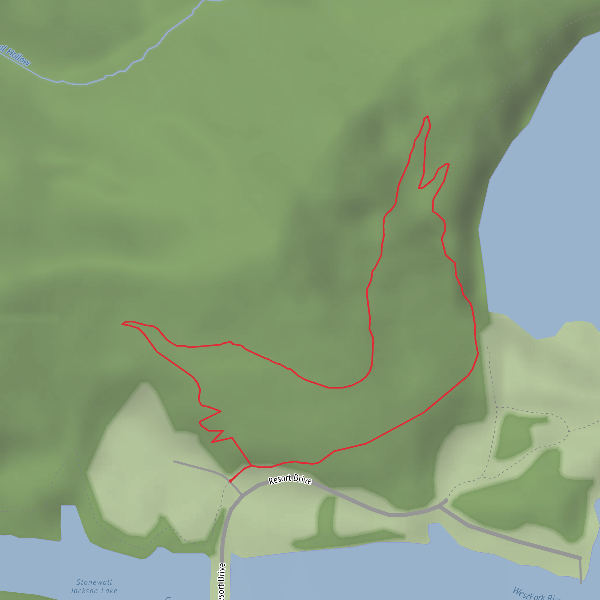 Autumn Laurel Brooke Trail mobile static map