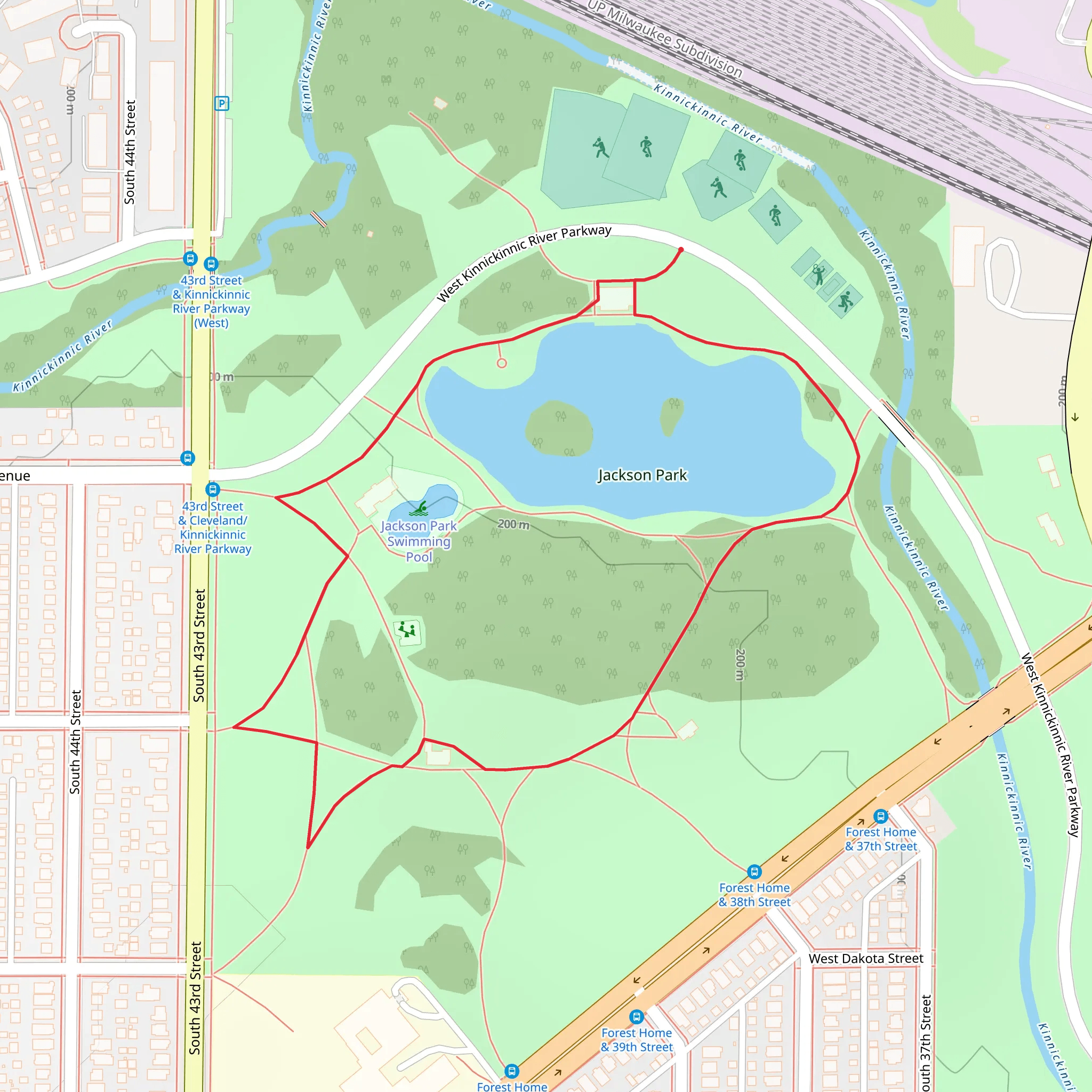 Jackson Park Loop mobile static map