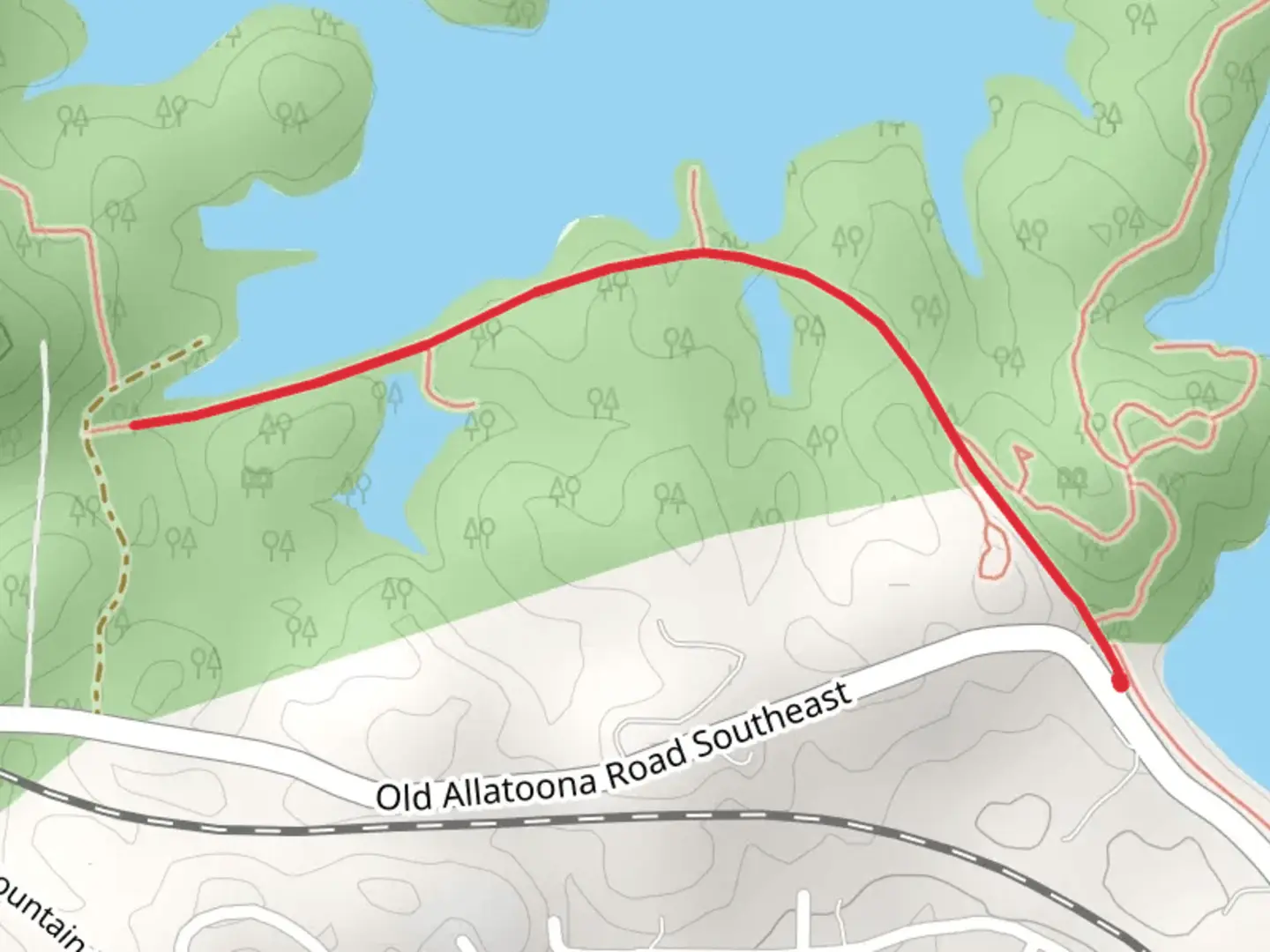 An image depicting the trail Allatoona Pass Battlefield Trail - Short and its surrounding area.