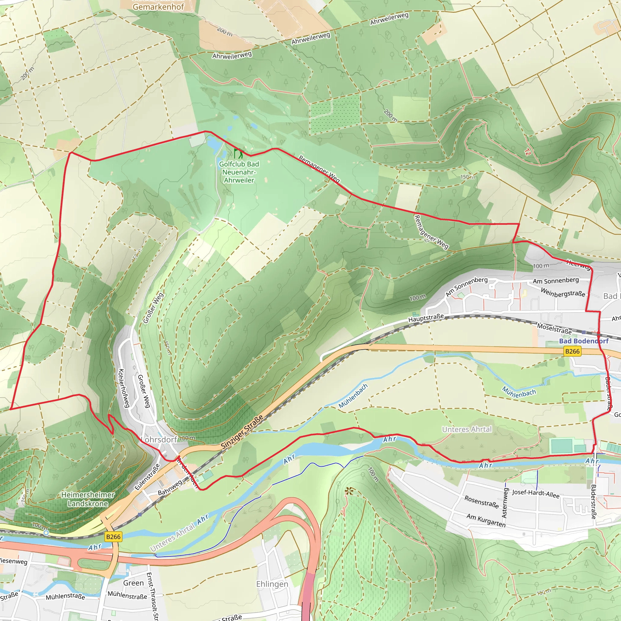 Rundweg Bad Bodendorf mobile static map
