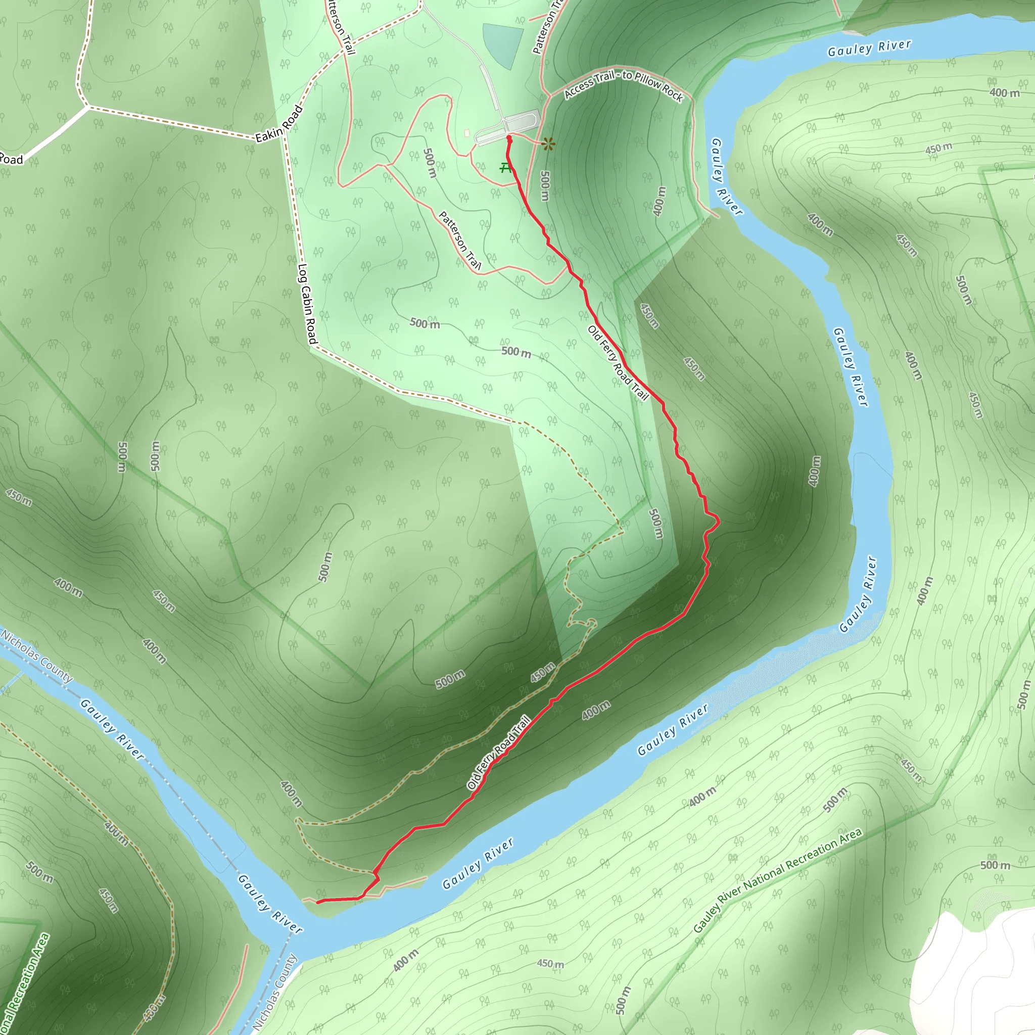 Old Ferry Road Trail mobile static map