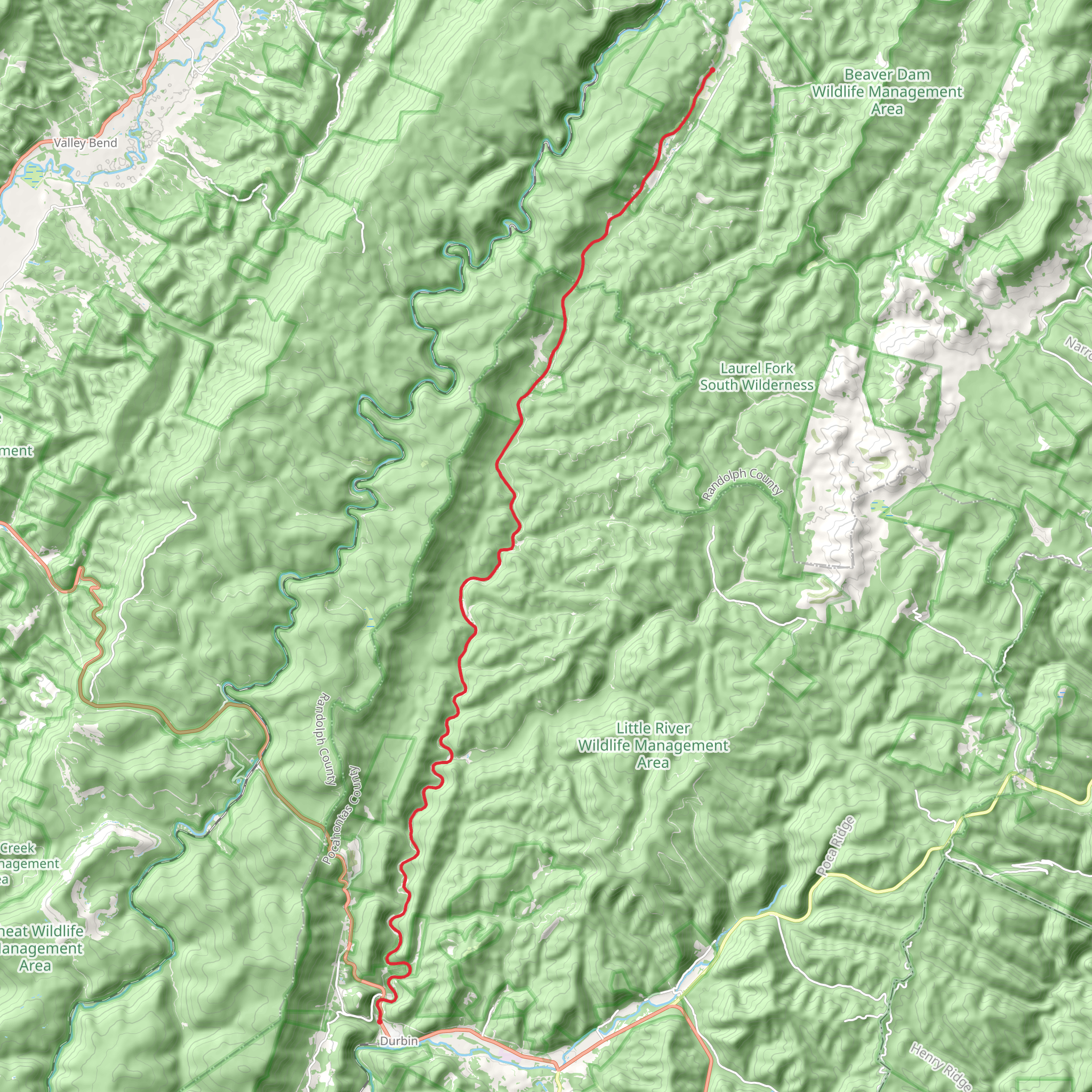 West Fork Rail Trail mobile static map