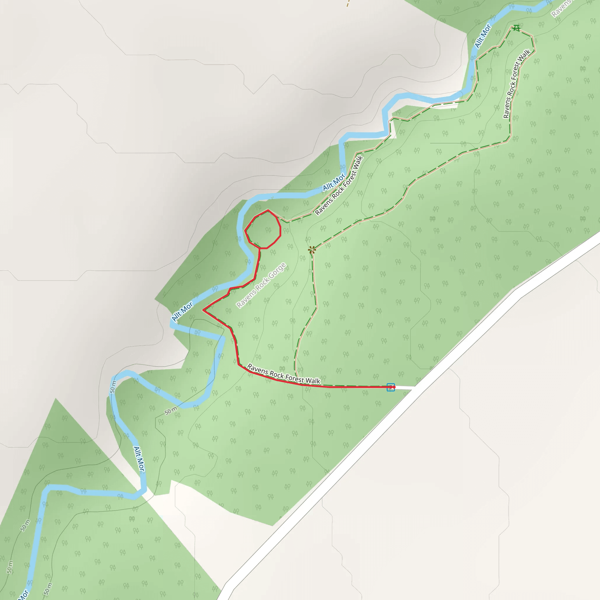 Raven’s Rock Gorge Trail mobile static map