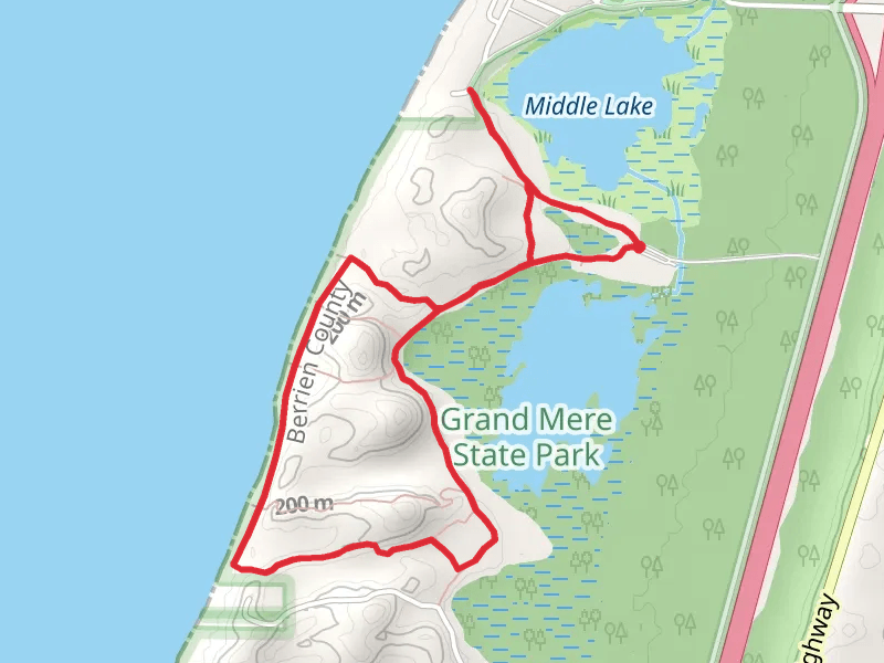 Waverland Beach Loop from Grand Mere Lakes