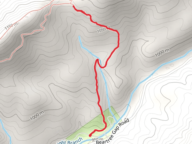 Shaw Gap Trail mobile static map