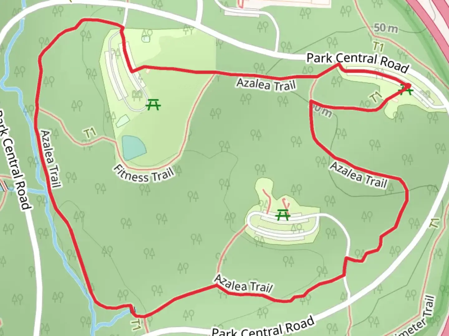 An image depicting the trail Azalea Loop Trail and its surrounding area.