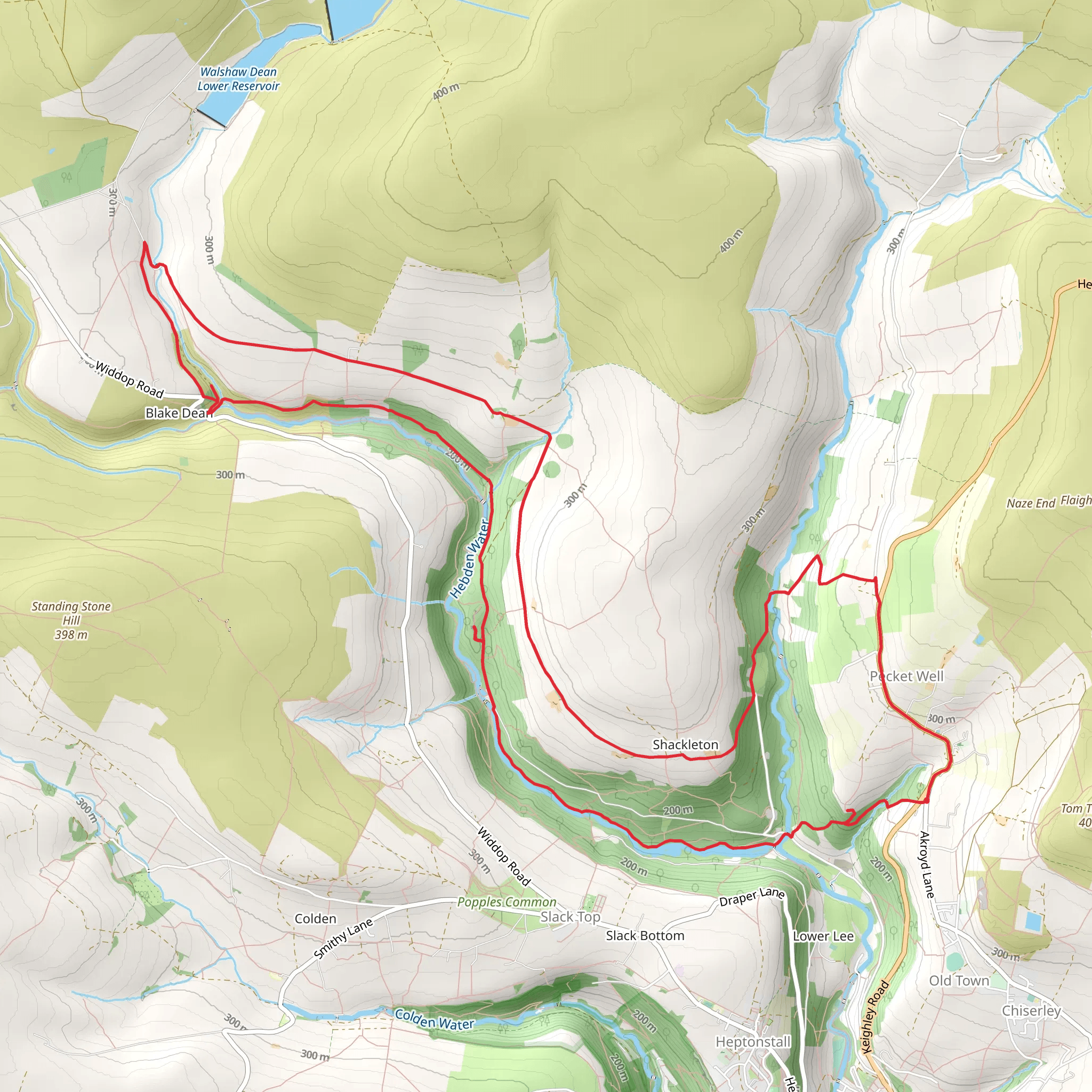 Shackleton to Blake Dean Loop mobile static map