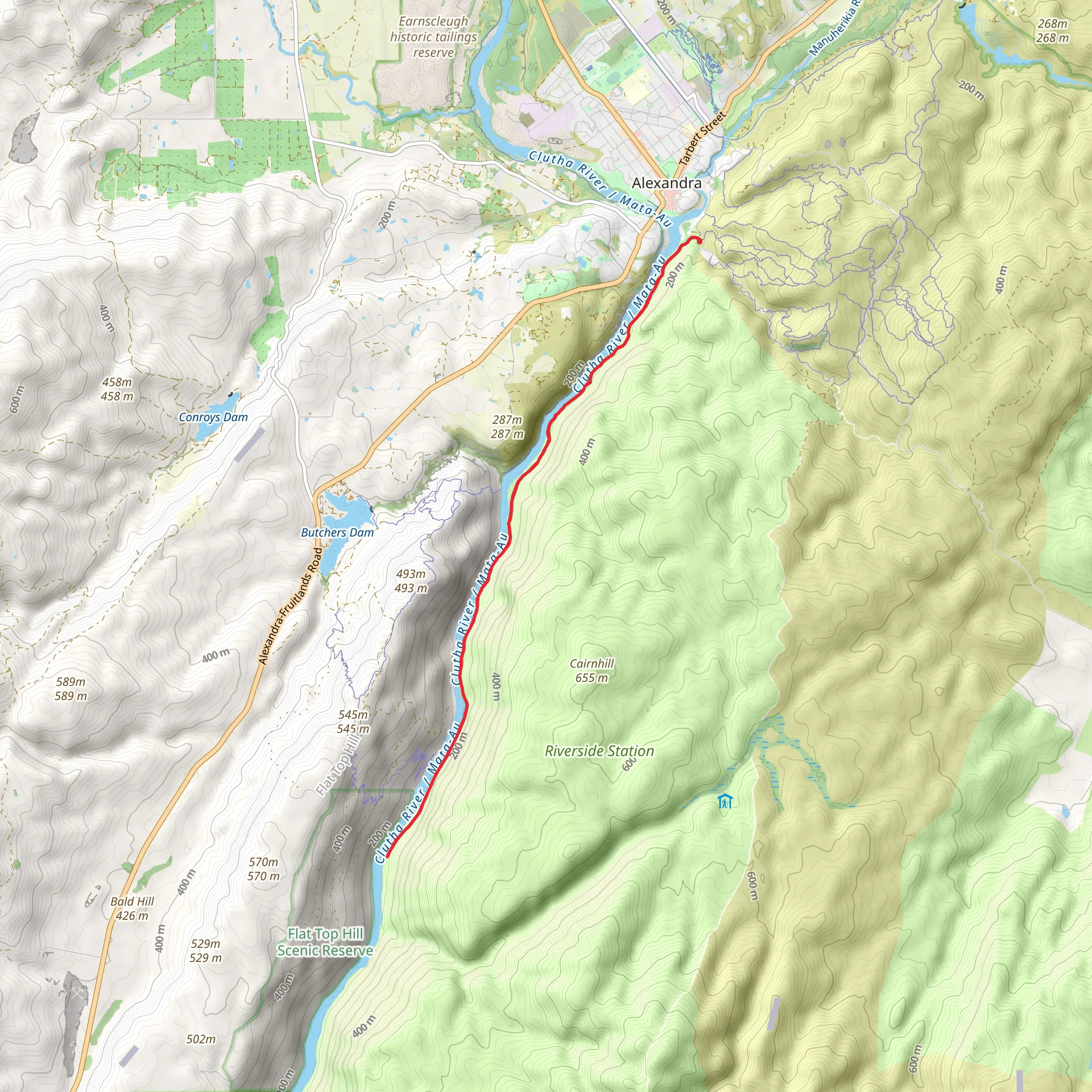 Lake Roxburgh Walkway mobile static map