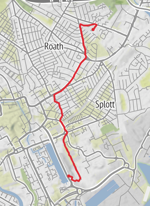 Cardiff Walking mobile static map