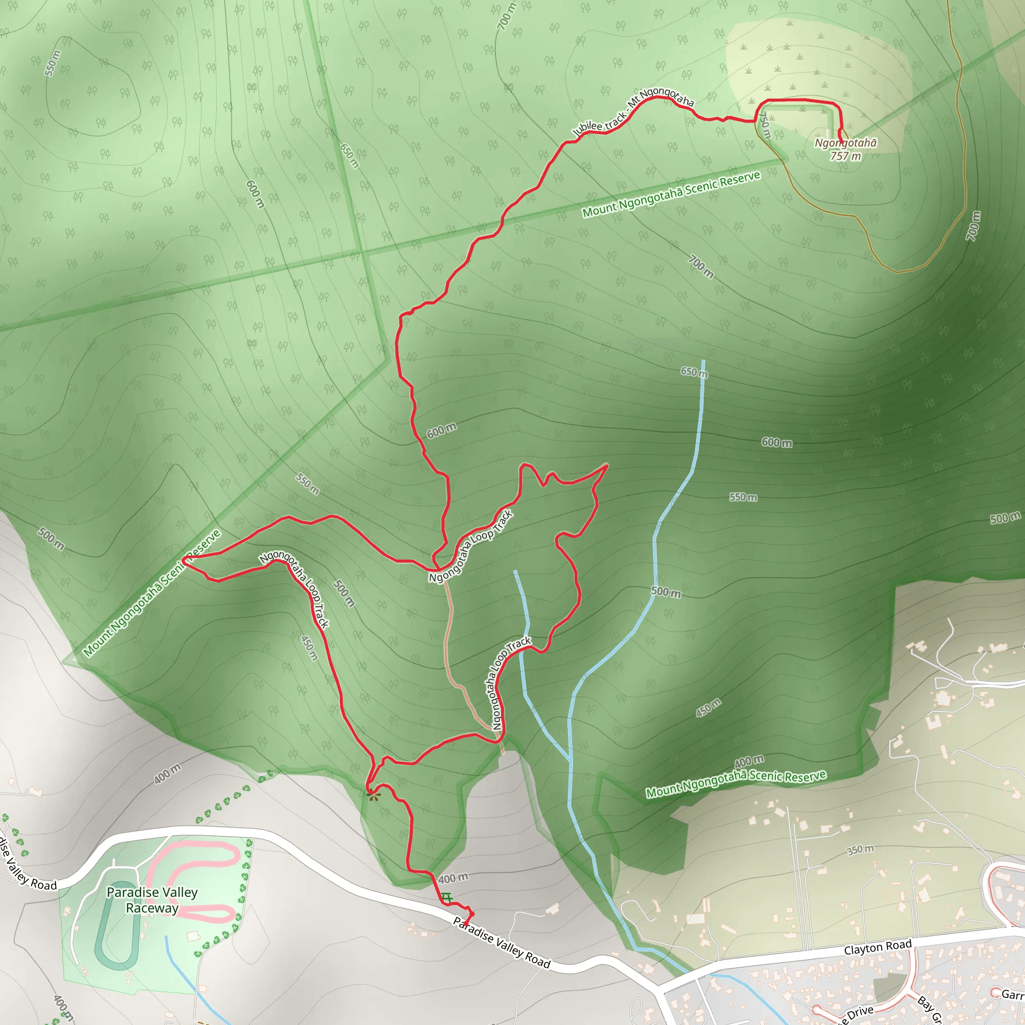 Mount Ngongotaha Track mobile static map