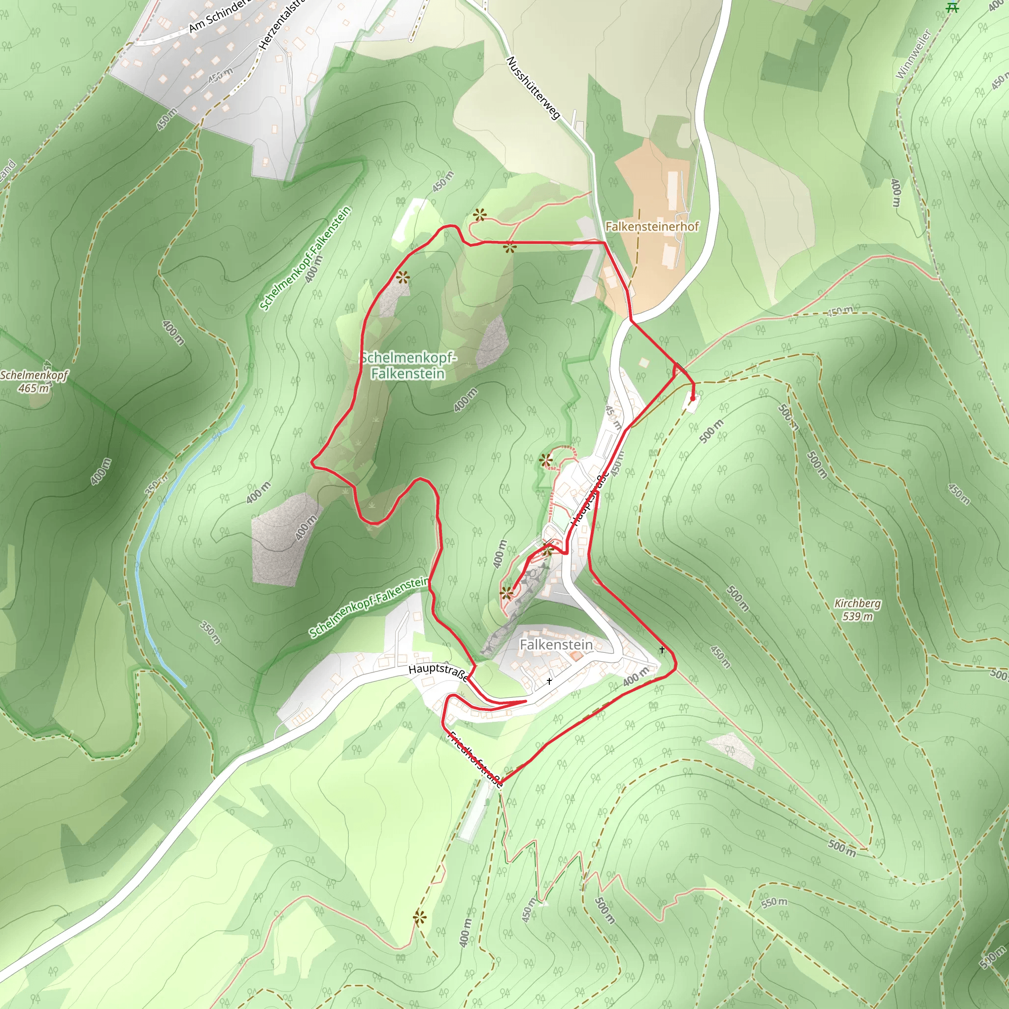 Schelmenkopf Falkenstein Loop mobile static map