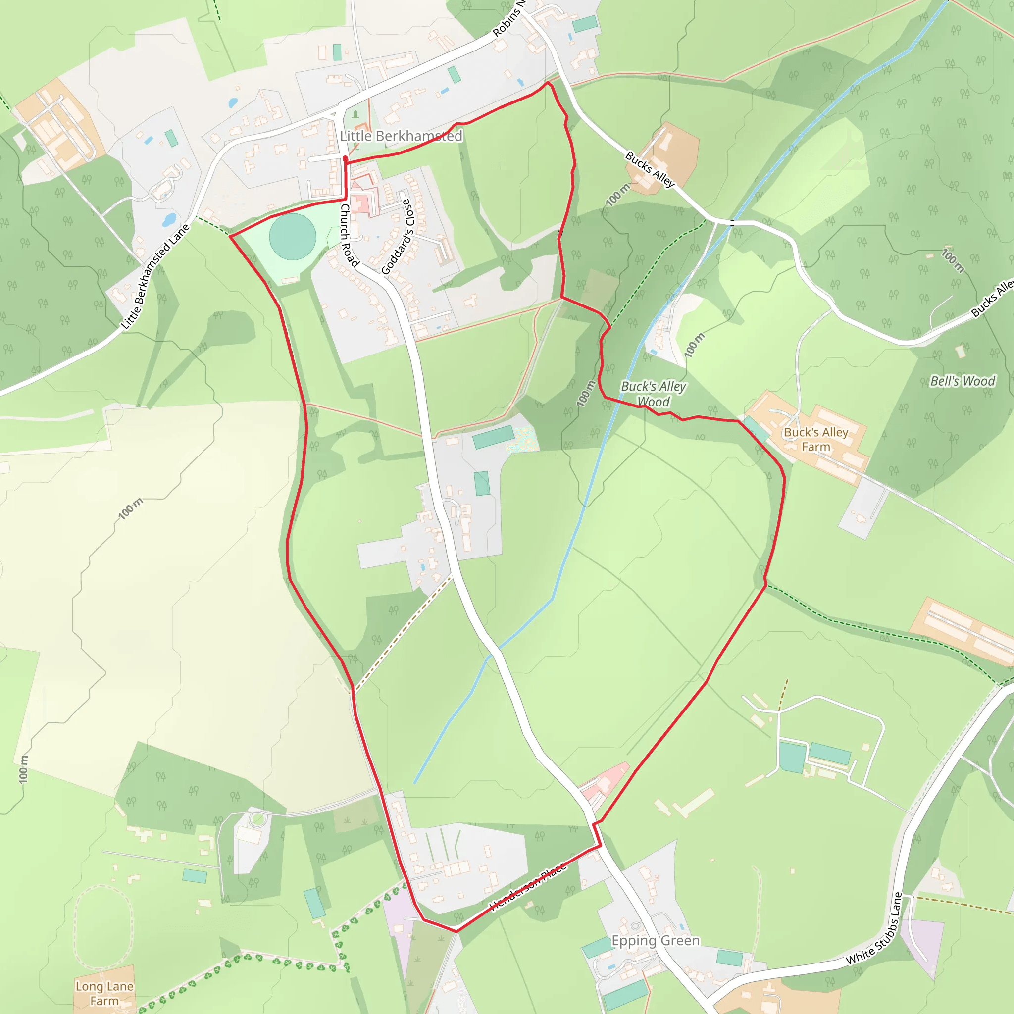 Buck's Alley Wood Loop mobile static map